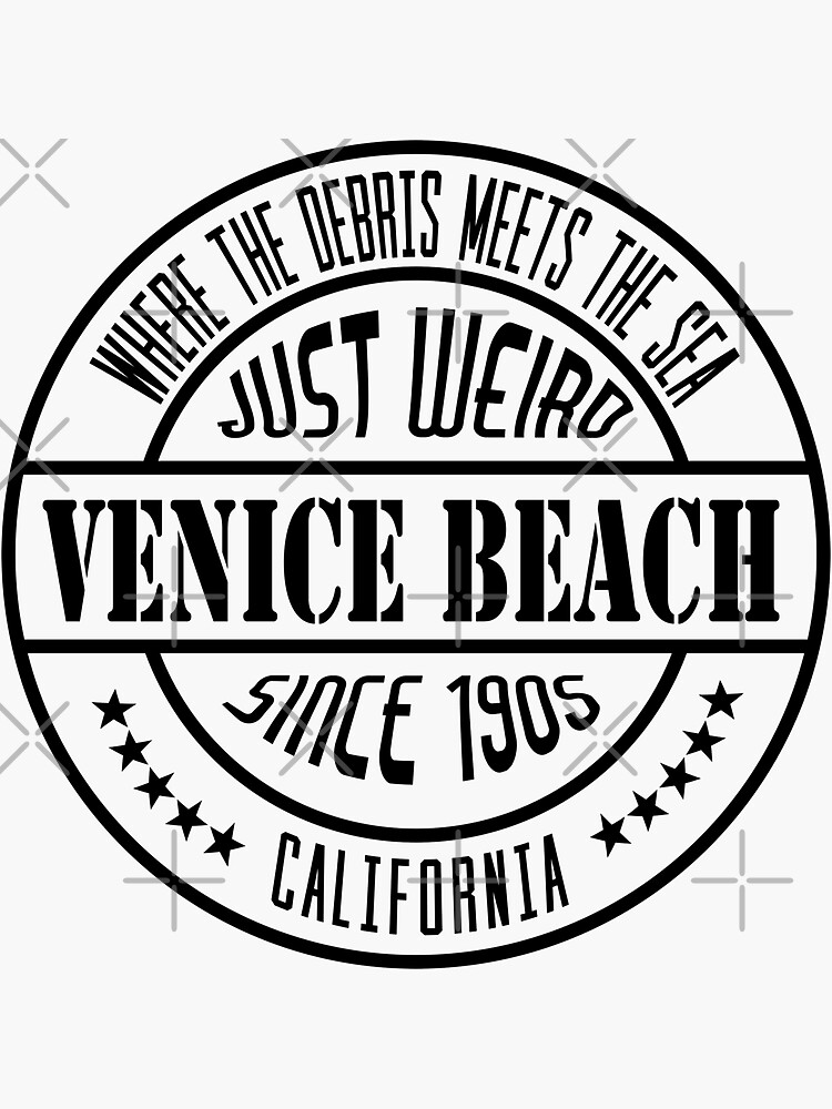 Thumbnail 3 of 3, Sticker, Venice Beach designed and sold by DRKZone.