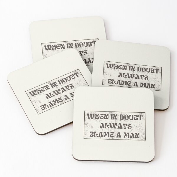 Item preview,  when in doubt always blame a man funny aesthetic minimalist tshirt for women designed and sold by estheticianart.
