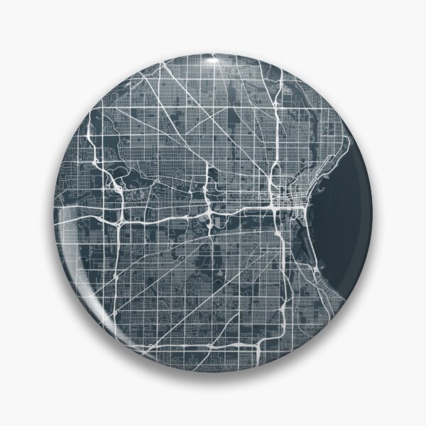 Aperçu de l'œuvre Carte Milwaukee Wisconsin créée et vendue par chasm8.