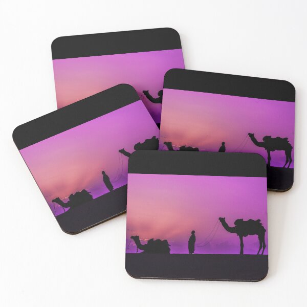 Item preview, Camels and Travelers rest in the desert night designed and sold by Thomas Dossman.