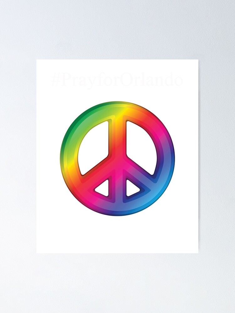 Regenbogen Friedenszeichen Pazifistischer Hippie Modisches Buntes Poster Von Stevesemojis Redbubble