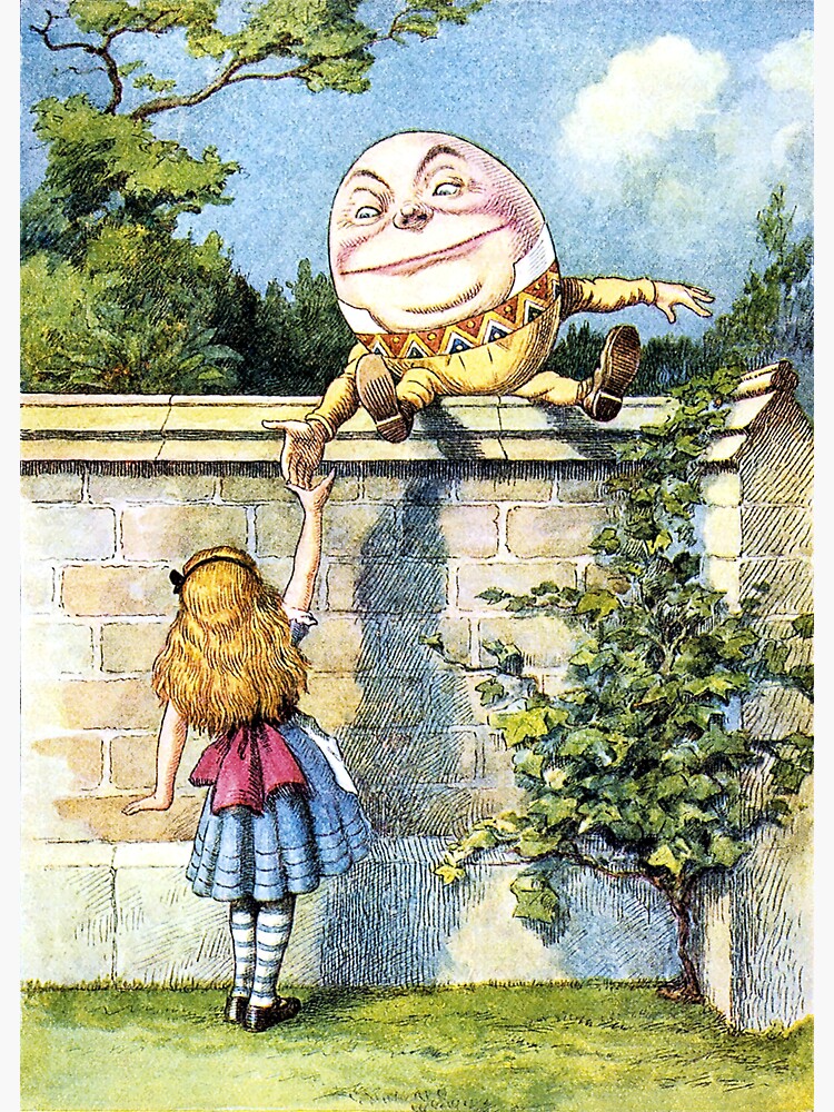 Alice and Humpty Dumpty from Alice's Adventures in Wonderland by RetroImages