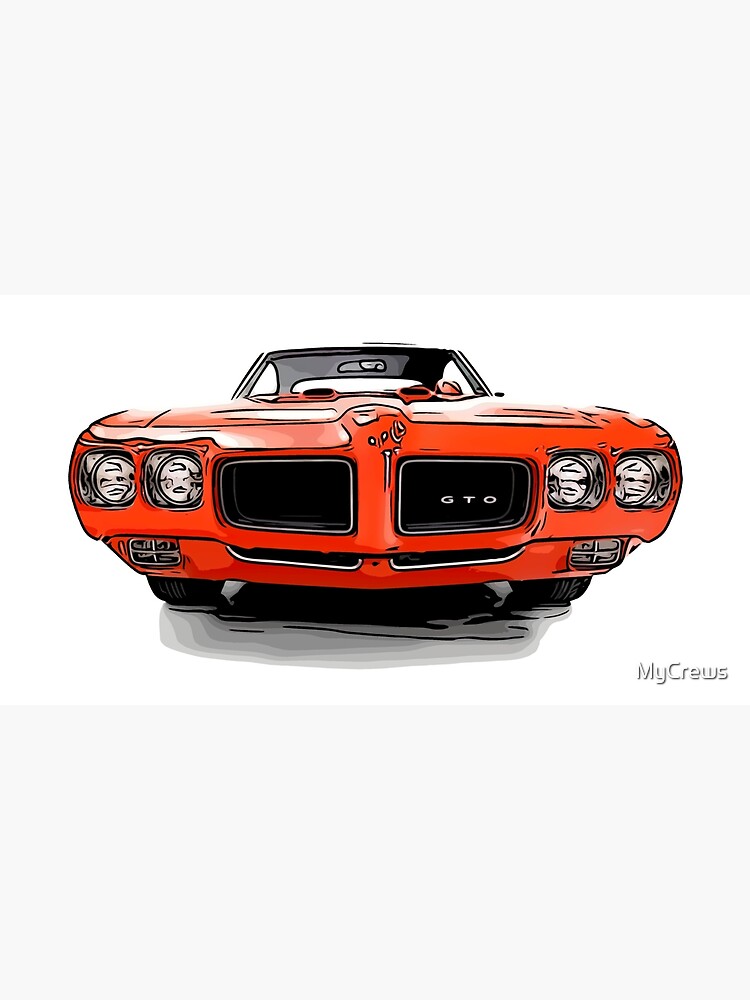 "Abstract 1970 GTO Automotive Artwork" Postcard for Sale by MyCrews