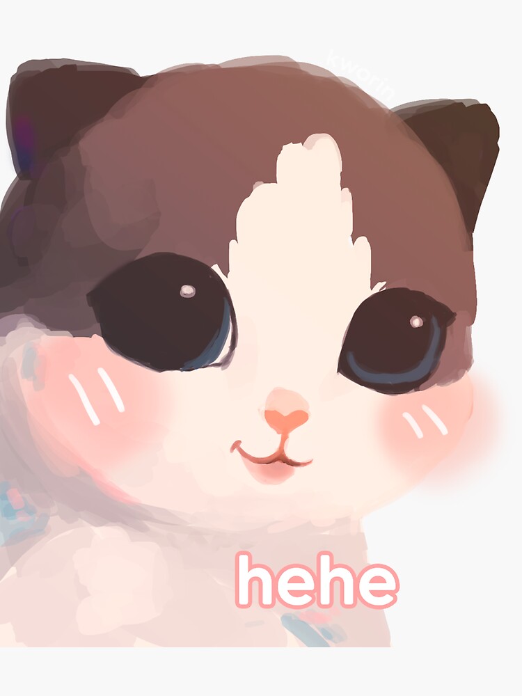 Cat Meme Hehe Sticker Sticker For Sale By Kworin Redbubble 3966