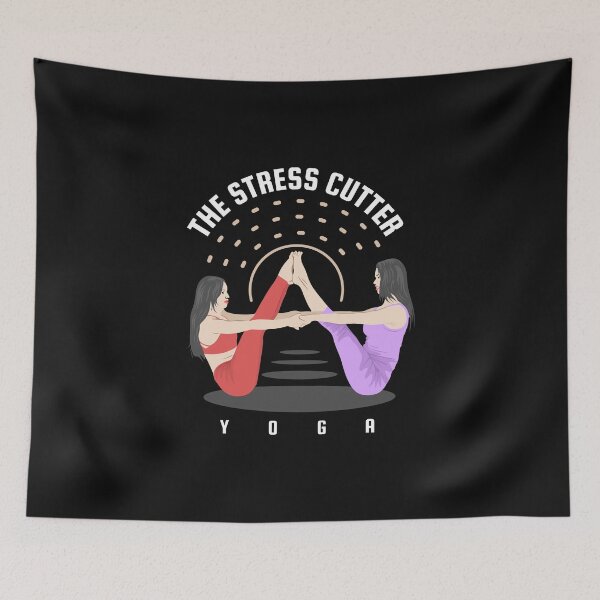 Item preview, The Stress Cutter,Yogi,Buddha,Pose,Half Moon Yoga Pose,Half Moon Pose,Half Moon,Buddhist,Pilates,Yoga Day,Yoga Lover,Yoga Teacher,Reborn,Funny Humor,Funny Yoga,pink designed and sold by NAZIMNADIR.