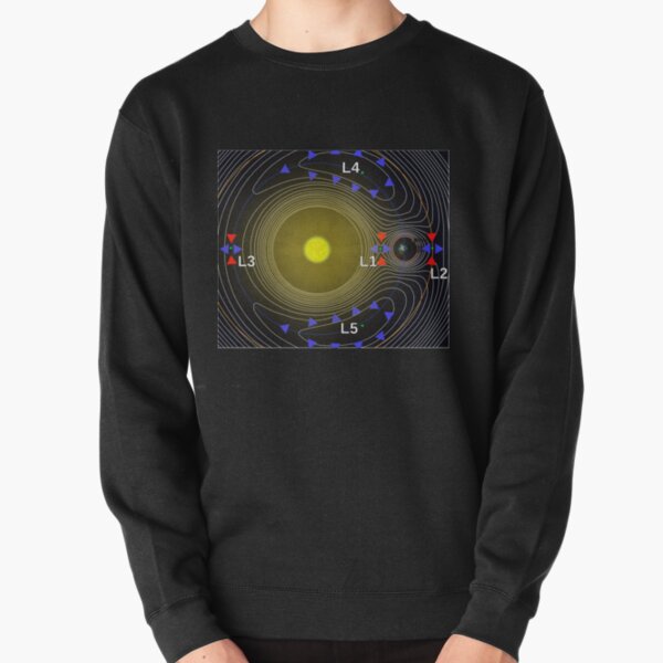 Lagrange points and equipotential surfaces of a system of two bodies (taking into account the centrifugal potential) Pullover Sweatshirt