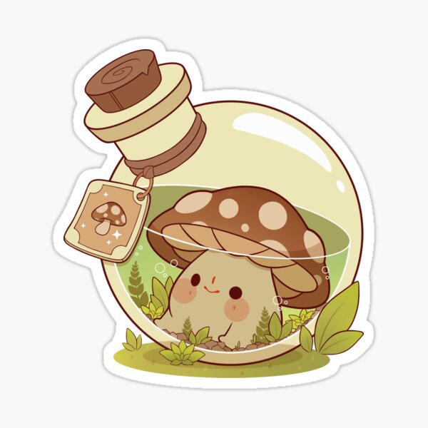 Mushroom in magic potion Sticker
