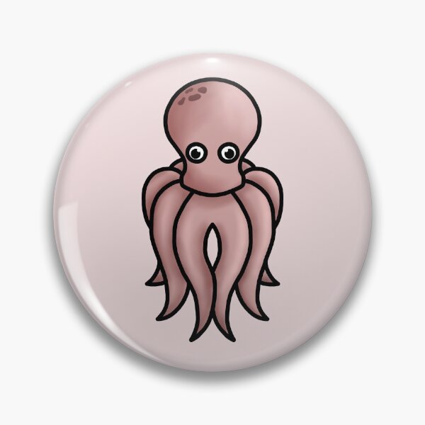 Item preview, small salmon colored octopus designed and sold by octo-PS.
