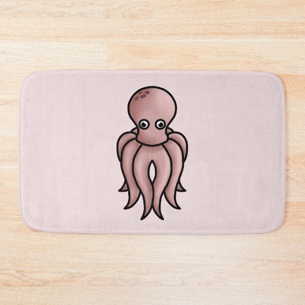 Item preview, small salmon colored octopus designed and sold by octo-PS.