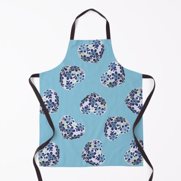 Item preview, Mexican wooden heart oaxacan wood carving hand painted flower milagrito blue folk art interior design decoration designed and sold by T-Mex.