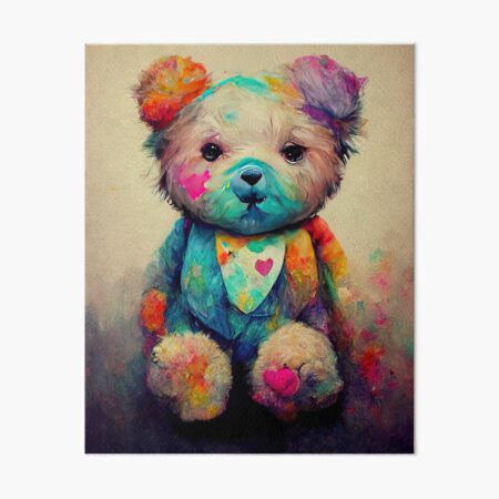 Teddy Bear Painting a Rainbow PicturePoint Tuck n' Cut Yarn