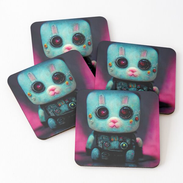 Aperçu de l'œuvre Kitty le robot cyberpunk créée et vendue par 2Piglets.