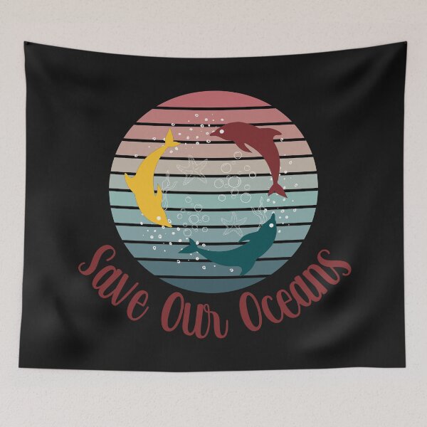 Item preview, Vintage Sunset Save Our Oceans designed and sold by HappyLifeCreate.