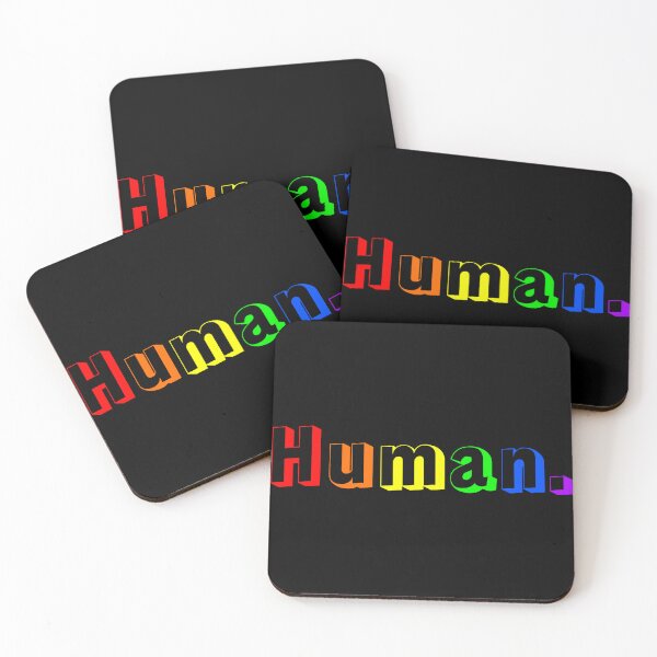 Item preview, Human Gay Pride LGBT Flag Typography designed and sold by kosmicwaffle.