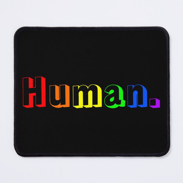 Item preview, Human Gay Pride LGBT Flag Typography designed and sold by kosmicwaffle.