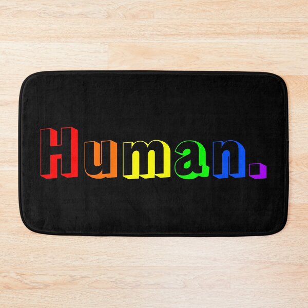 Item preview, Human Gay Pride LGBT Flag Typography designed and sold by kosmicwaffle.