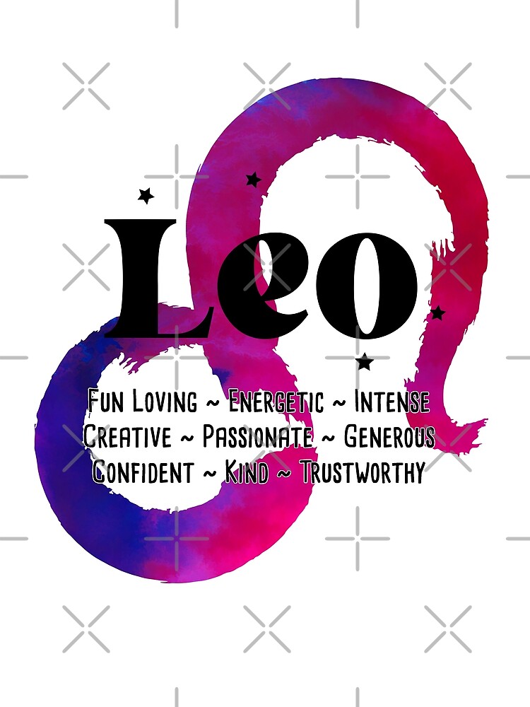 "Leo Zodiac Sign, Watercolor, Leo Traits, Horoscope" Poster for Sale by