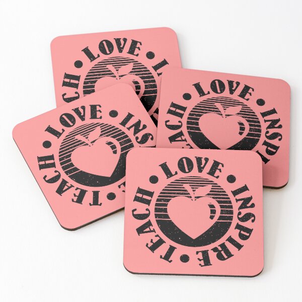 Item preview, Teach Love Inspire Teacher Student School Heart Apple Logo v2 (BLACK) designed and sold by CRHPOD20.