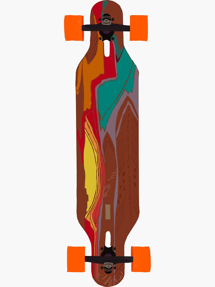 "Longboard Sticker" Sticker for Sale by tasselcarey Redbubble