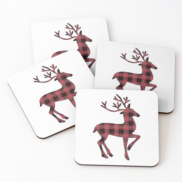 Item preview, Red and Black Plaid Tartan Deer designed and sold by Gsallicat.