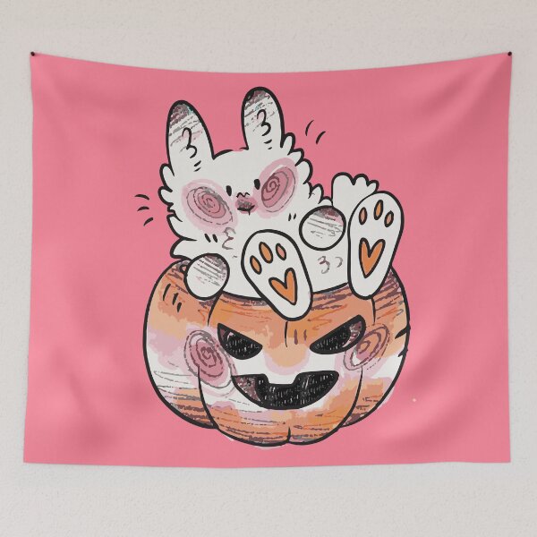 Item preview, cute kawaii pumpkin bunny funny bunny designed and sold by XXgooddeedXX.