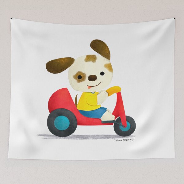 Item preview, Puppy on a tricycle designed and sold by julianamotzko.