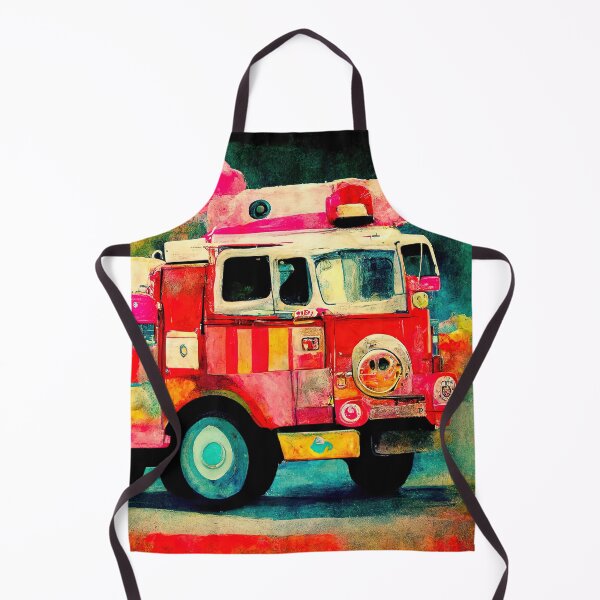 Item preview, Whimsical Fire Truck designed and sold by 2Piglets.