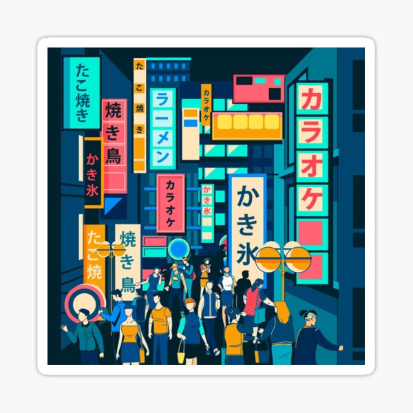 Tokyo Aesthetic Stickers for Sale | Redbubble