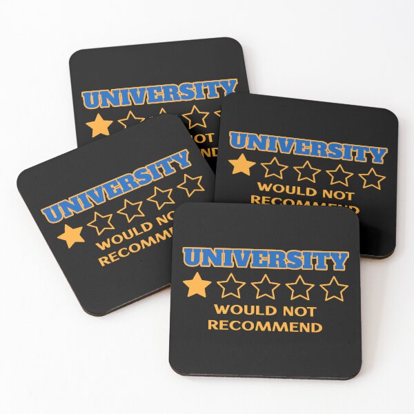 Item preview, University - would not recommend. Funny one star review quote designed and sold by Popalt.