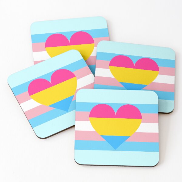 Item preview, Transgender Pansexual Heart Flag designed and sold by kosmicwaffle.
