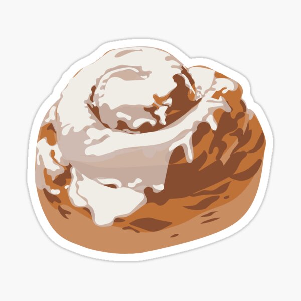 Cinnamon Roll Sticker for Sale by SkiSwim