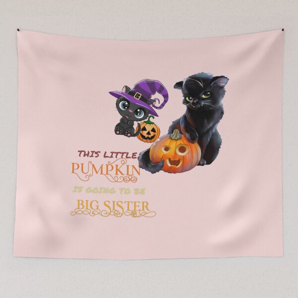 Item preview, This Little Pumpkin Is Going To Be Big Sister,Cat Pumpkin Treats designed and sold by Vittorio-23.