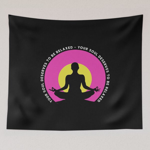 Item preview, Your Soul Deserves to be Relaxed,Yogi,Buddha,Pose,Half Moon Yoga Pose,Half Moon Pose,Half Moon,Buddhist,Pilates,Yoga Day,Yoga Lover,Yoga Teacher,Reborn,Funny Humor,Funny Yoga,pink designed and sold by NAZIMNADIR.