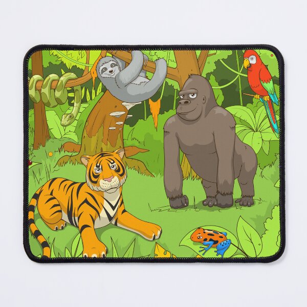 Item preview, Cartoon Jungle animals designed and sold by IronicEmpire.