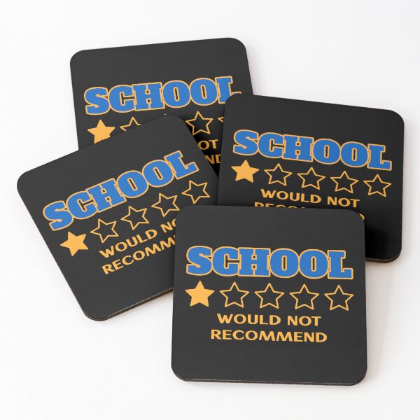 Item preview, School - would not recommend. Funny one star review quote designed and sold by Popalt.