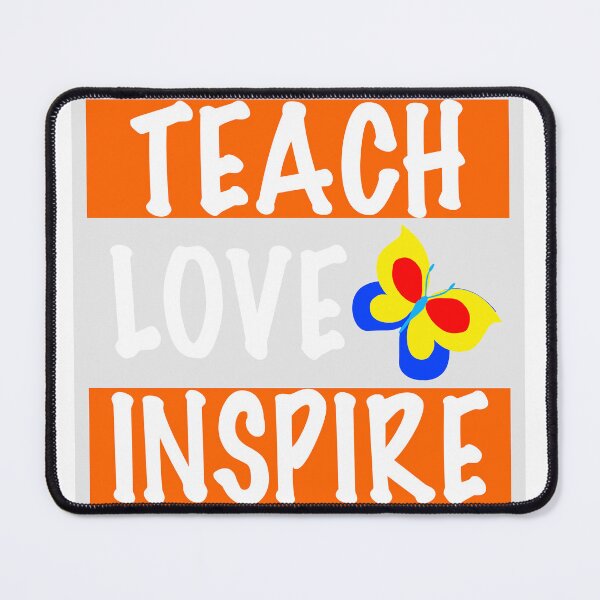 Item preview, Orange I Teach and Love and Inspire designed and sold by EdwardMonet.