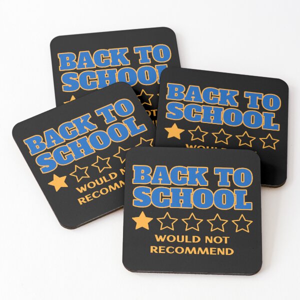 Item preview, Back to School - would not recommend. Funny one star review quote designed and sold by Popalt.