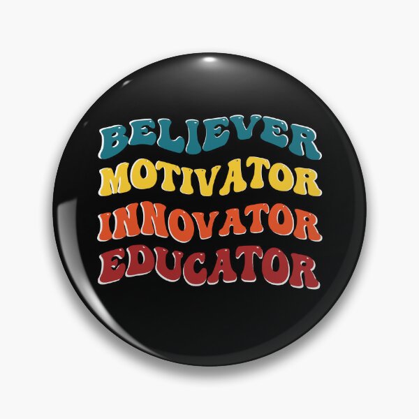 Item preview, Believer Motivator Innovator Educator Retro Groovy Teachers designed and sold by Sasikharn.