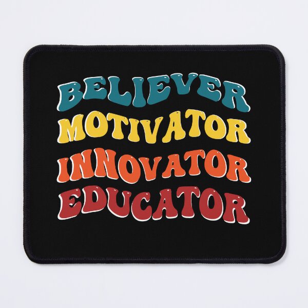 Item preview, Believer Motivator Innovator Educator Retro Groovy Teachers designed and sold by Sasikharn.