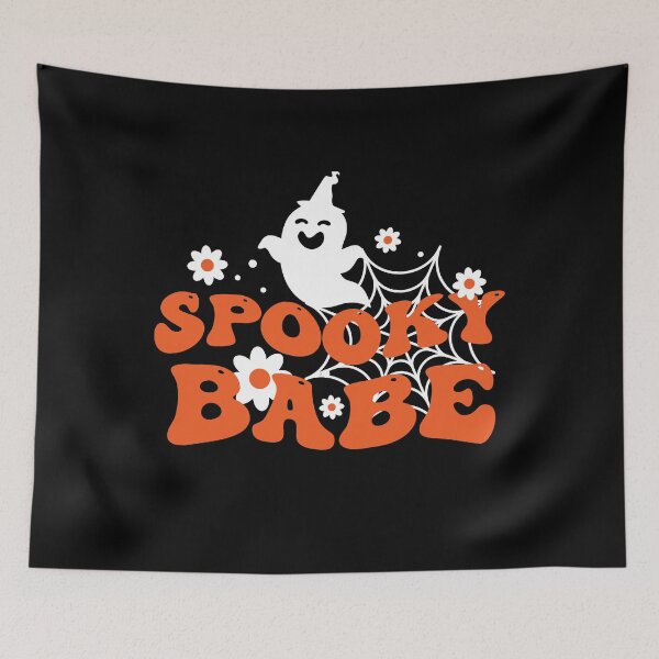 Item preview, Spooky Babe Groovy Halloween Floral Ghost designed and sold by Sasikharn.