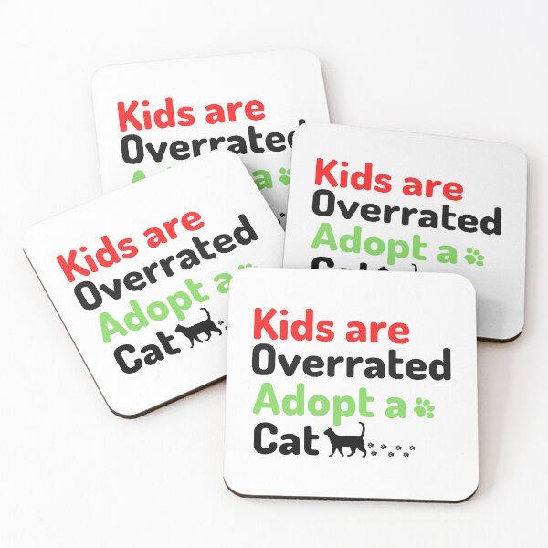 Item preview, Kids are overrated adopt a cat  cats lovers  animal lover  animal lovers designed and sold by SVGtothemoon.