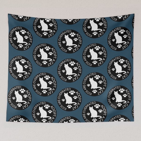 Item preview, Kids are overrated adopt a cat  cats lovers  animal lover designed and sold by SVGtothemoon.