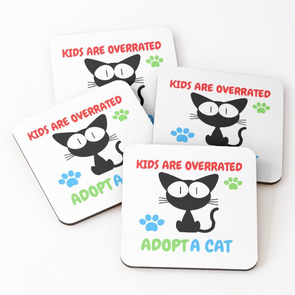 Item preview, Kids are overrated adopt a cat  cats lovers designed and sold by SVGtothemoon.