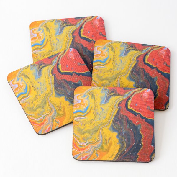 Item preview,  Red & Yellow Trippy Liquid Art | Multicolor Liquid Drip | StokedUpArt designed and sold by StokedUpArt.