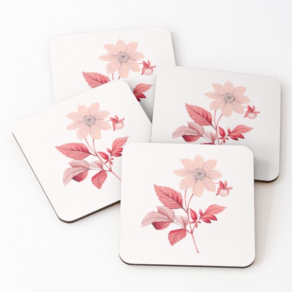 Item preview, Dahlia  Flower, Alternative Illustration - Red Rose designed and sold by DaphneKstudio .