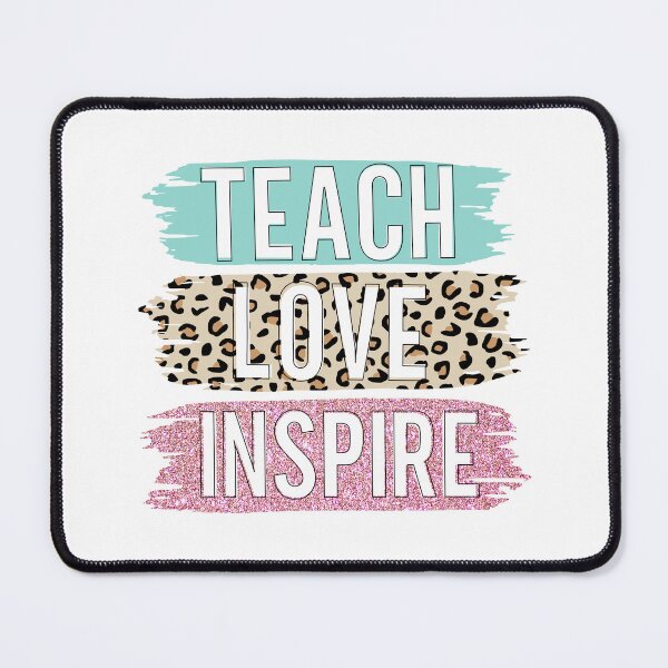 Item preview, TEACH LOVE INSPIRE | Leopard print teacher's gift designed and sold by ETIndustries.