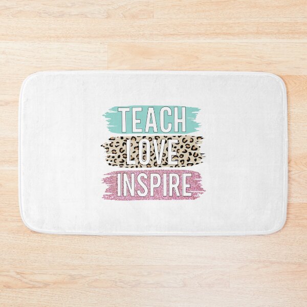Item preview, TEACH LOVE INSPIRE | Leopard print teacher's gift designed and sold by ETIndustries.