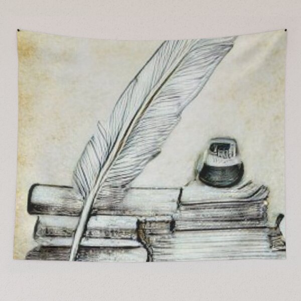 Item preview, Books and Quill on Parchment designed and sold by ~.