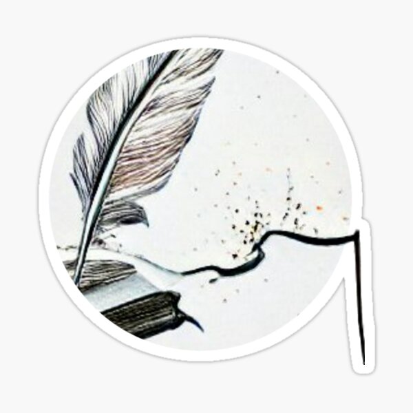 Ink and Quill  Sticker by WritersSpot, Redbubble