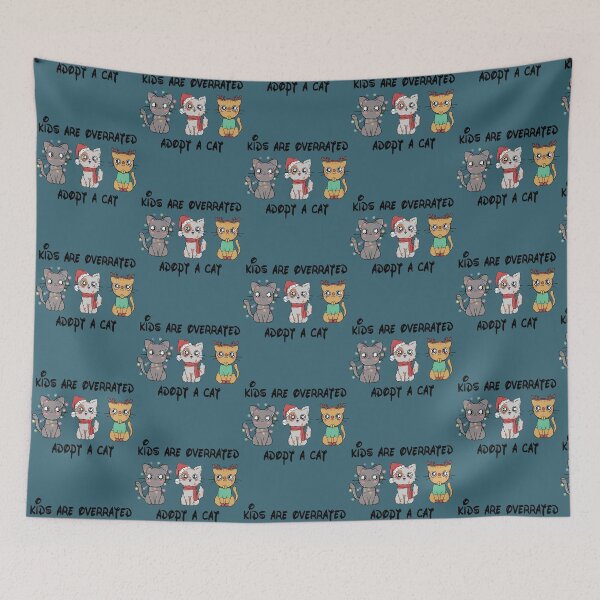 Item preview, Funny cute cats family adopted by cute kids designed and sold by LUCIHOMES.